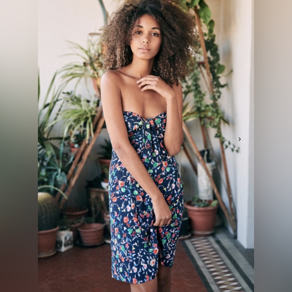 Sézane Ondine Dress - Navy Multicolor Floral